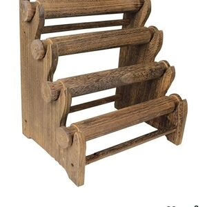 Display Rack Vintage Wooden Bracelet Stand 4 Tiers Bangle Watch Necklace Jewelry